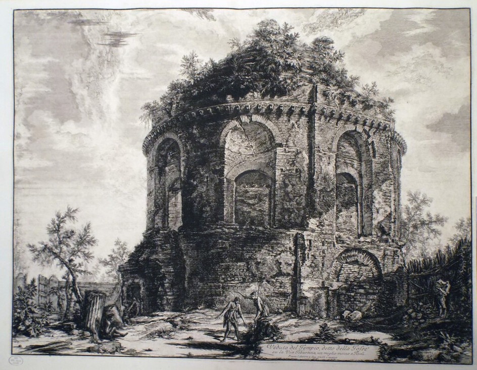 View of the Tempio della Tosse (inscribed)
