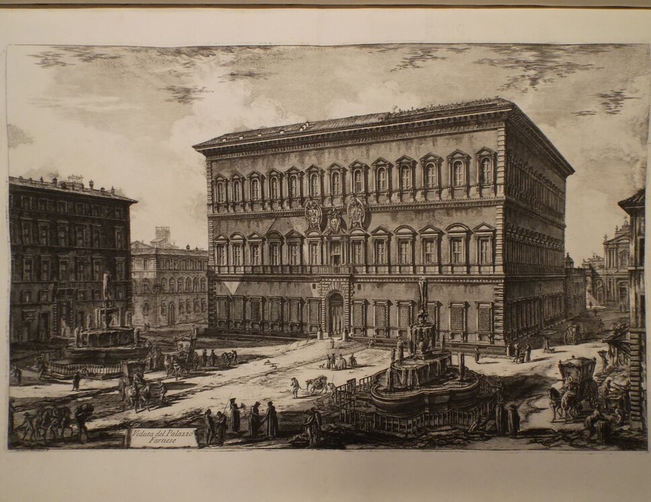 View of the Palazzo Farnese (inscribed)