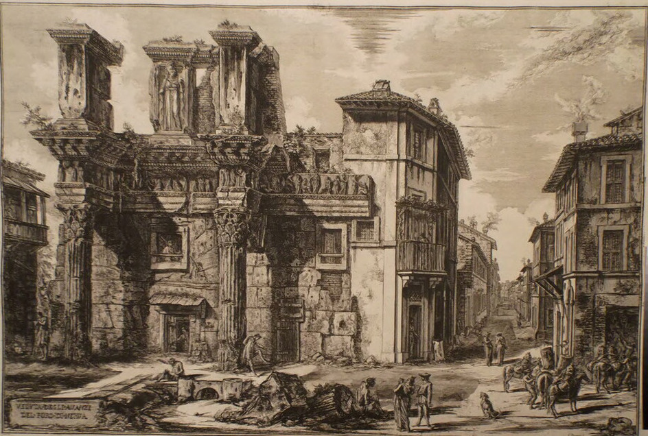 View of the Forum of Nerva (inscribed)