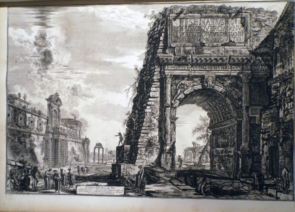 View of the Arch of Titus (inscribed)