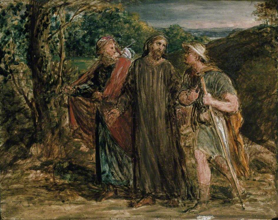 Sketch for 'Christ's Appearance to the two Disciples journeying to Emmaus'