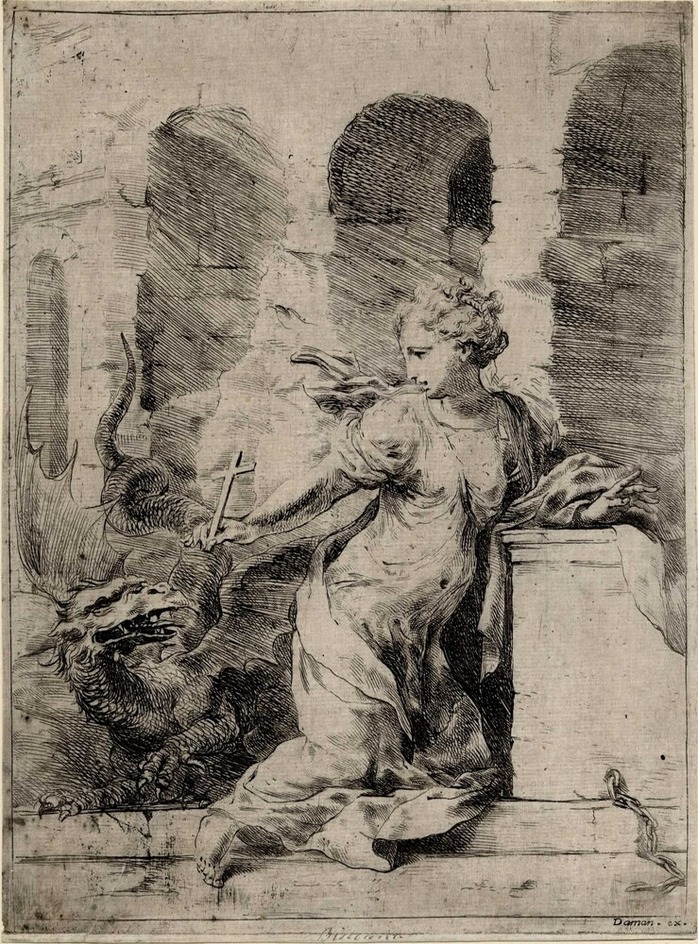 St Margaret with the dragon