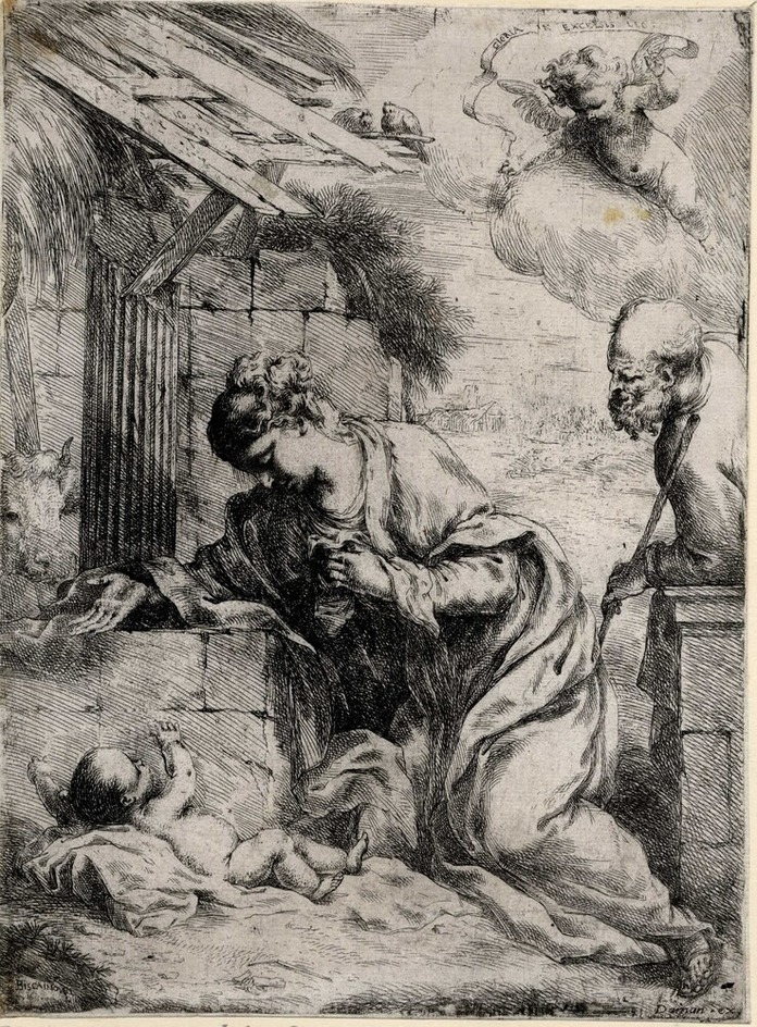 The Virgin Adoring the Infant Christ with St Joseph