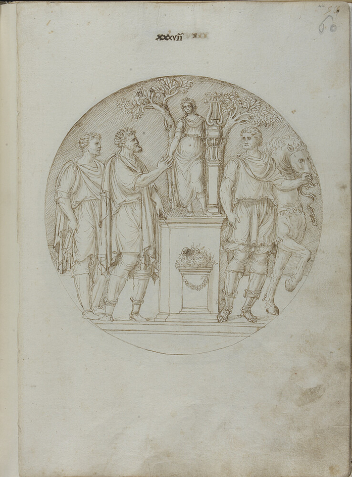 Recto: A scene of sacrifice (Arch of Constantine)
Verso: A lion hunt (Arch of Constantine)