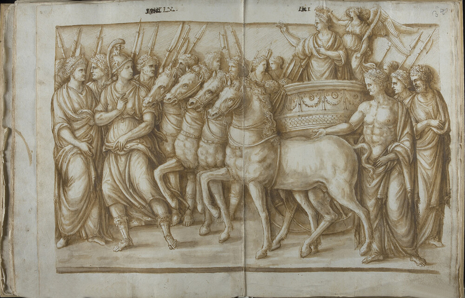Recto: Triumph of Titus
Verso: blank