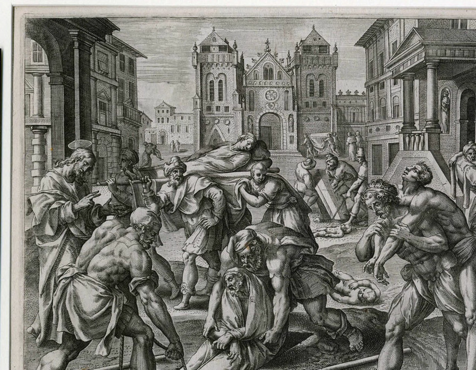 Burying the dead with Christ looking on (Tobit 2)