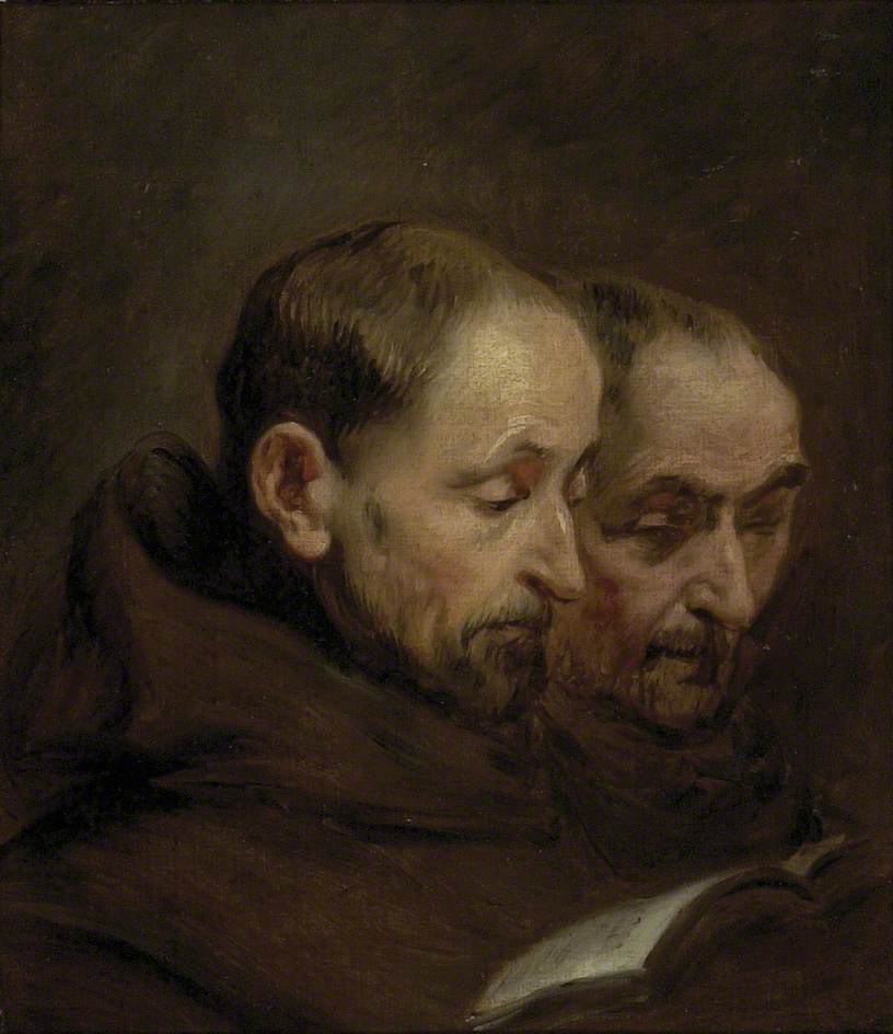 Two Monks reading