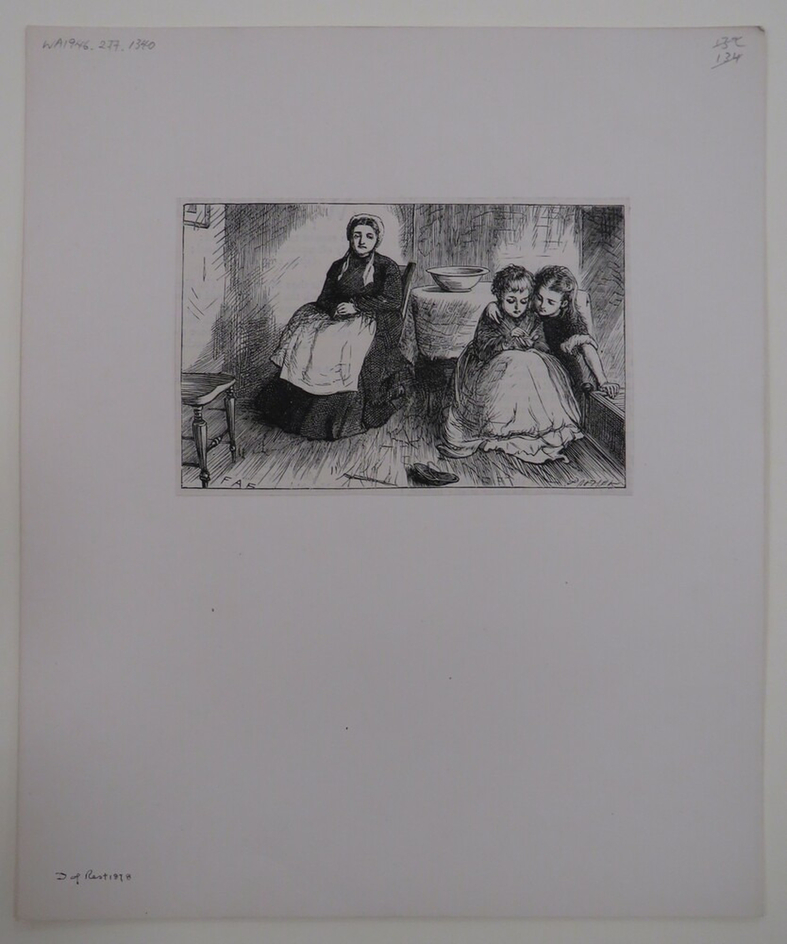 Scene of a seated Woman and two Girls