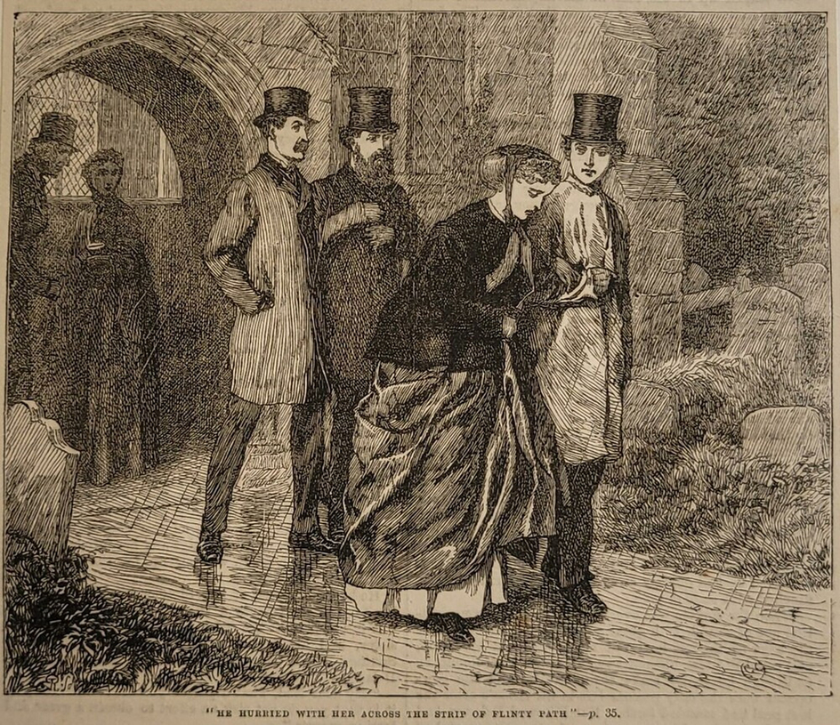 He Hurried with Her Across the Strip of Flinty Path