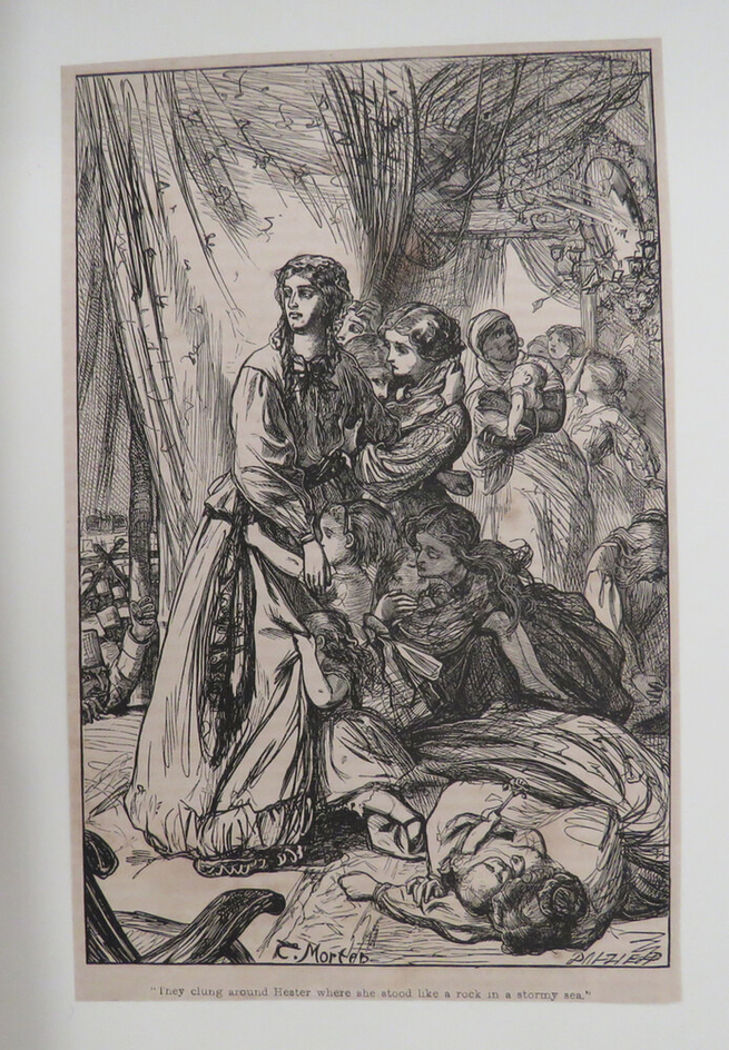 'They clung around Hester where she stood like a rock in a stormy sea.'