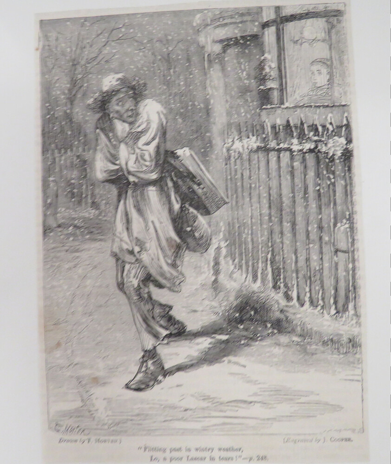 Flitting past in wintry weather, Lo, a poor Lascar in tears!