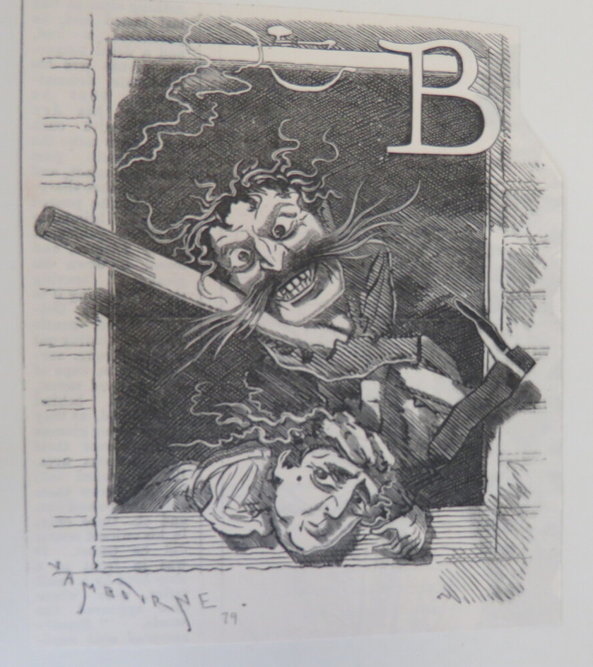 Sketch for initial letter 'B'