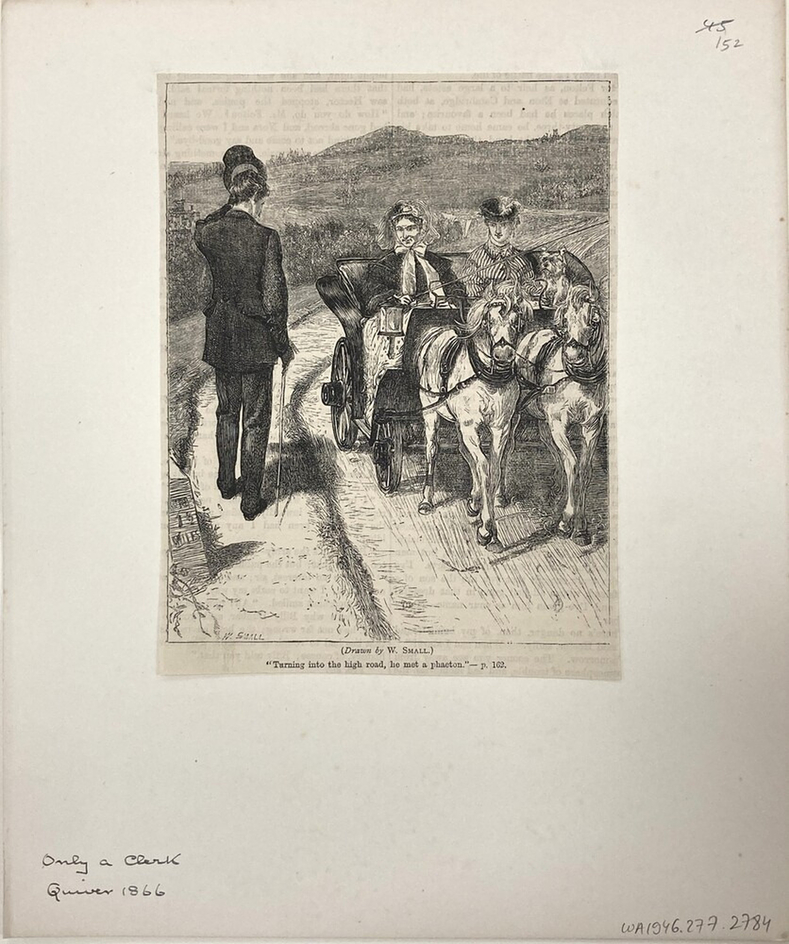 Turning into the high road, he met a phaeton
