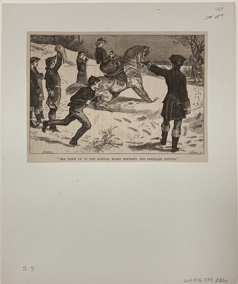 'SHE DREW UP IN THE MIDDLE, RIGHT BETWEEN THE LEVELLED PISTOLS.'