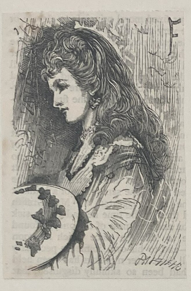 Sketch for initial letter ' F '