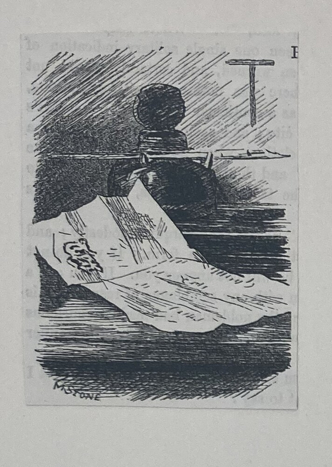 Sketch for initial letter ' T '