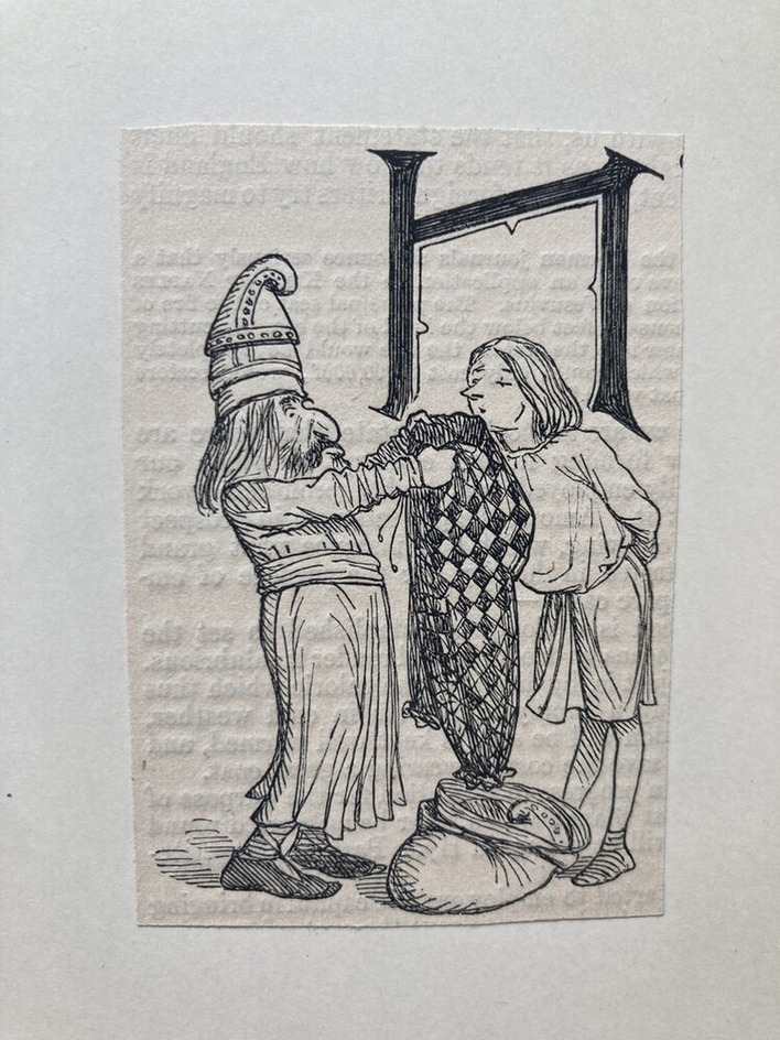 Sketch for initial letter ' H '