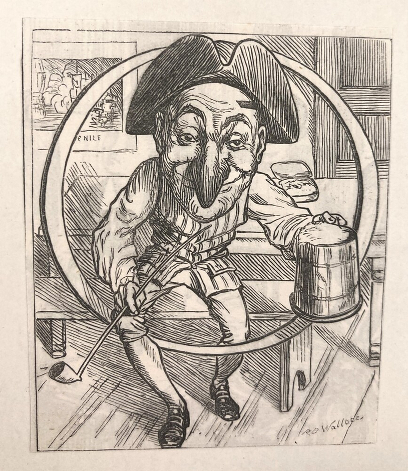 Sketch for initial letter ' O '