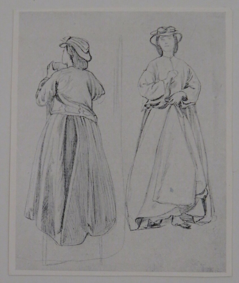 A frontal and back view of a standing Woman