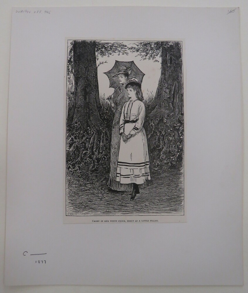 Carry in her white Frock, effect as a little Pillar