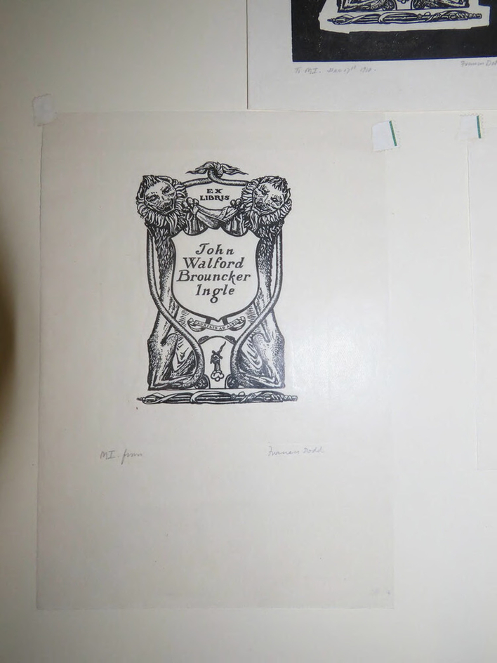 Bookplate for John Walford Brouncker Ingle