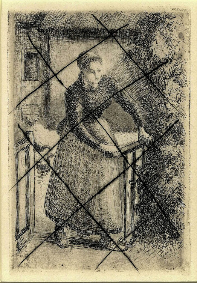 Femme à la barrière