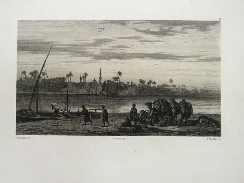 Bords du Nil | Eastern River Scene (descriptive)