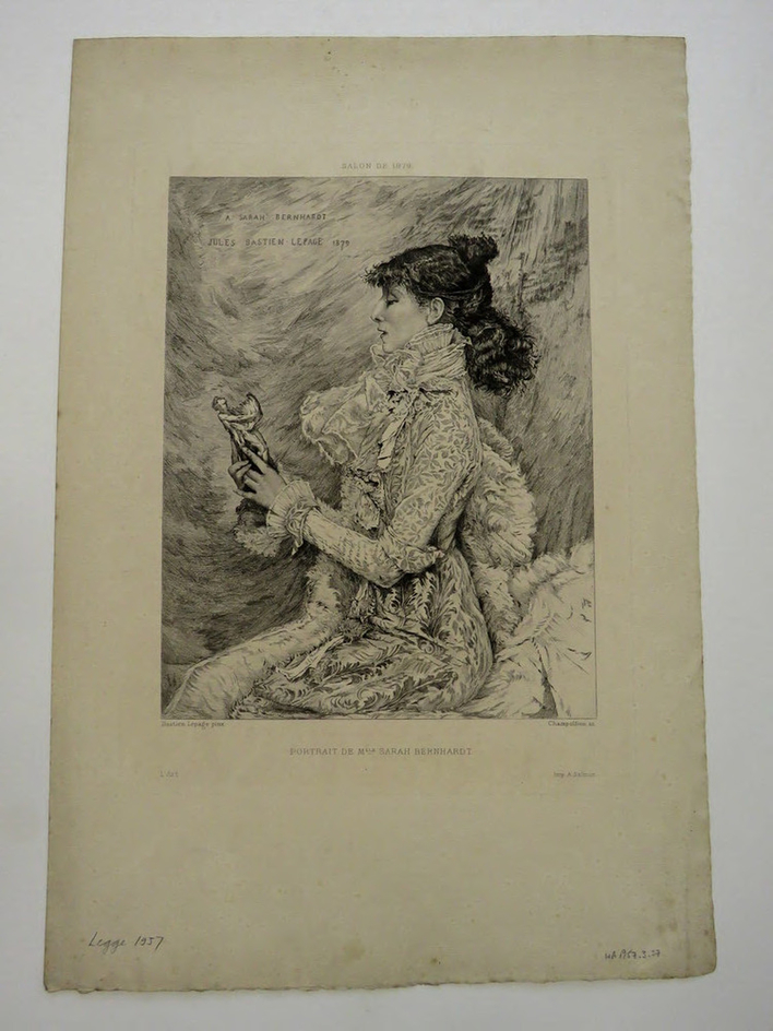 Portrait of Mlle Sarah Bernhardt | Portrait of Mademoiselle Sarah Bernhardt (inscribed)