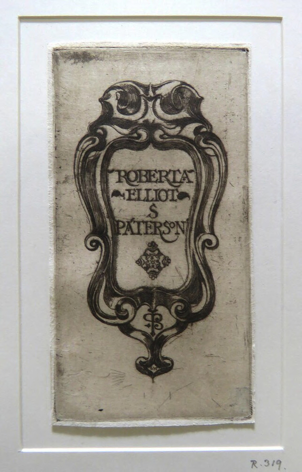 Book-plate of Roberta Elliot S. Paterson