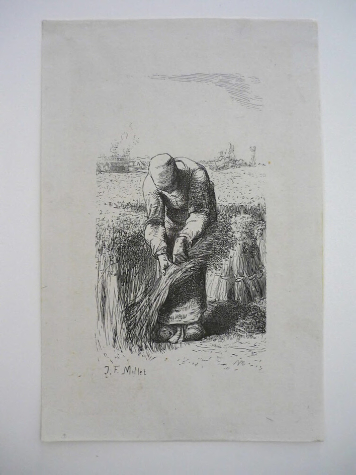 Stook Making (Woman Pulling Flax)