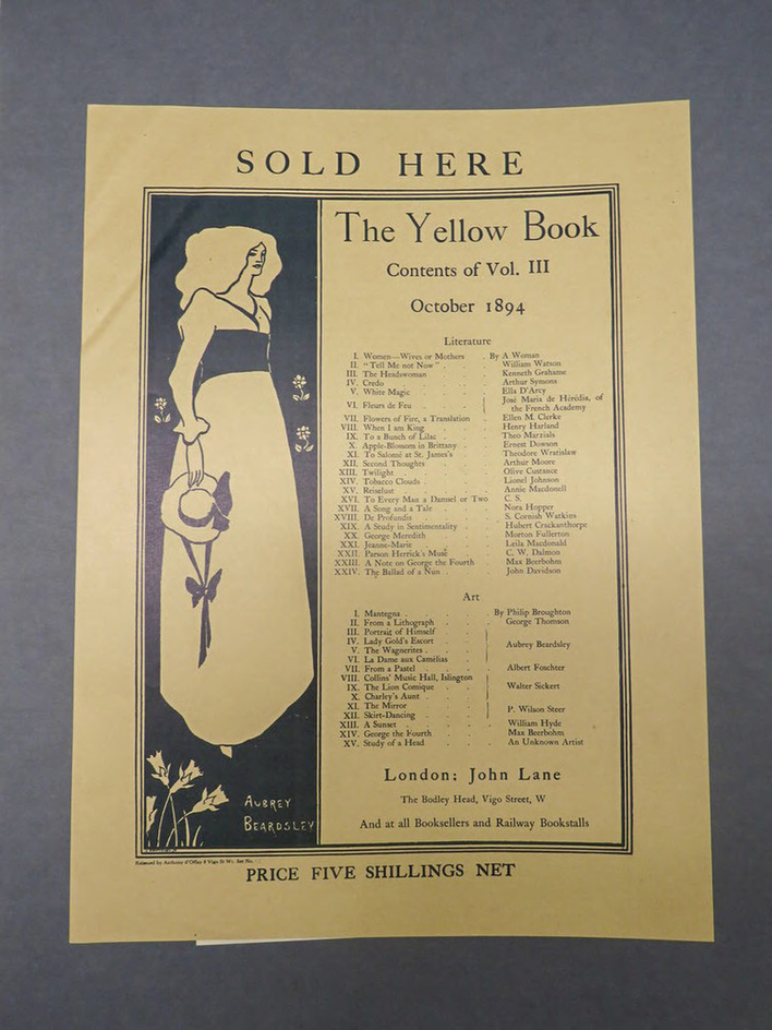 Contents of The Yellow Book Volume III October 1894