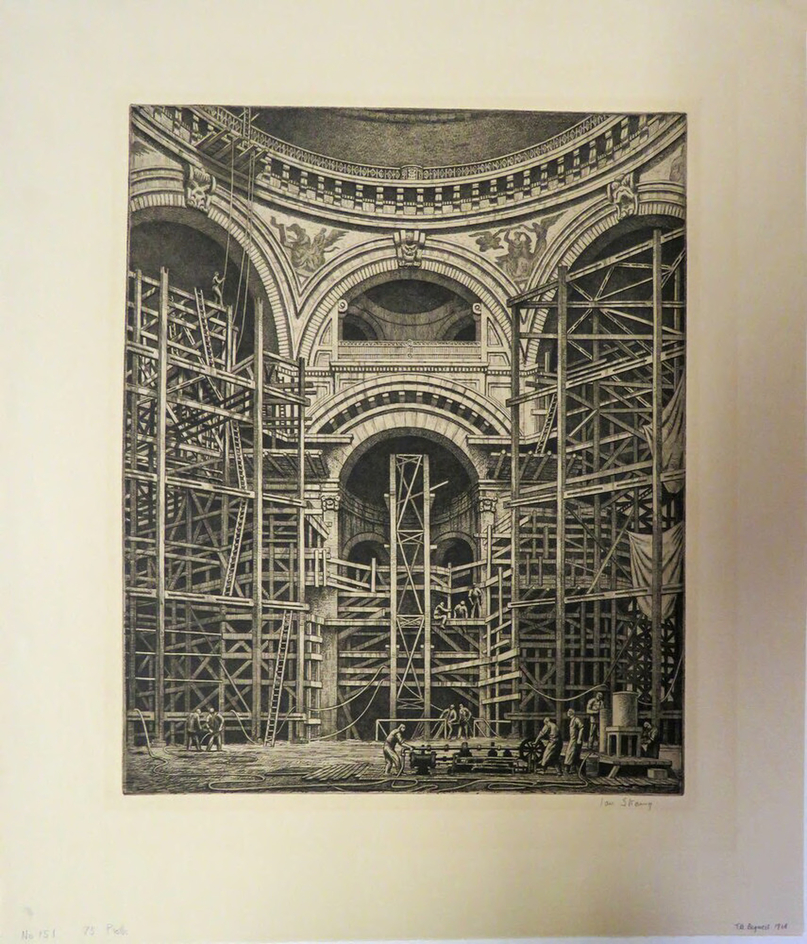 Scaffolding inside St Paul's