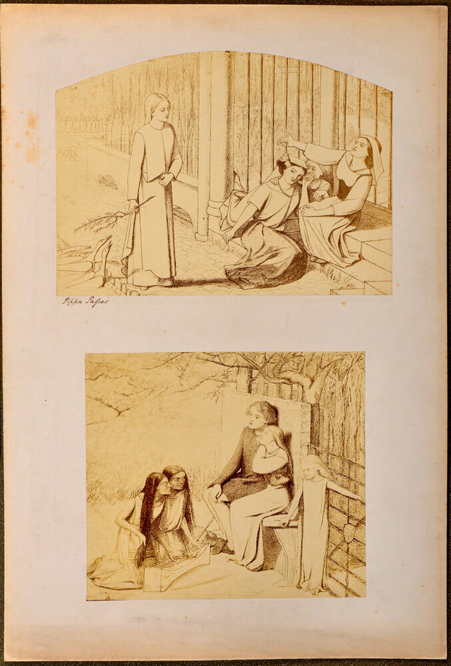 Above: Pippa Passes
Below: Lovers listening to Music