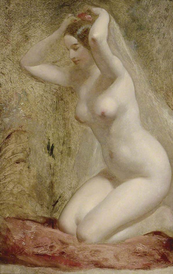 Nude Woman kneeling