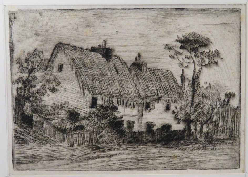 Cottage beside Trees