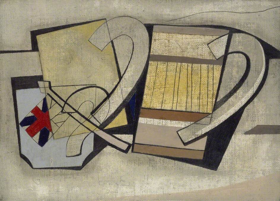 IDEE ベンニコルソン　アート 1945 (still life with flag) | Art UK