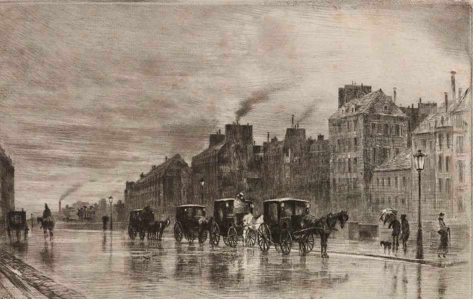 Matinée d'hiver au Quai de l'Hôtel Dieu (Winter Morning at the Quay of the Hôtel Dieu)