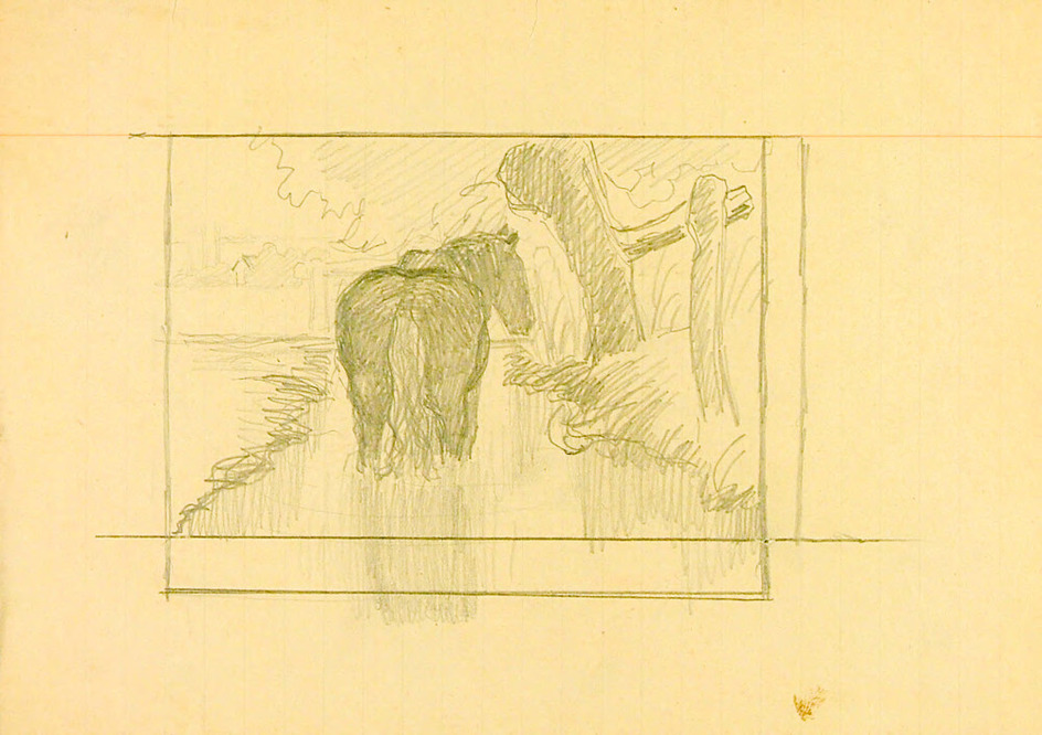 Horse standing in a Stream