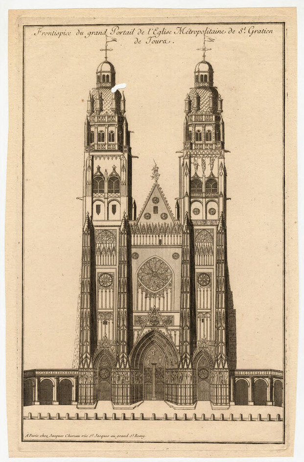 Facade of the Metropolitan Church in Tours
