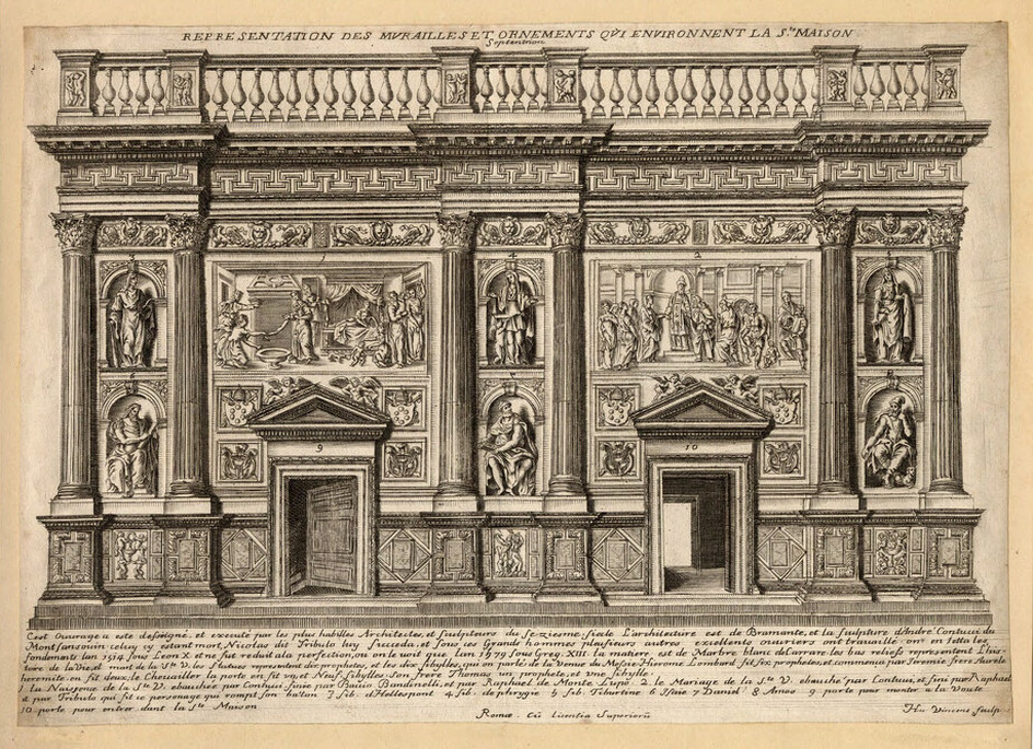 Representation des murailles et ornements qui environnent la Ste. Maison. Septentrion