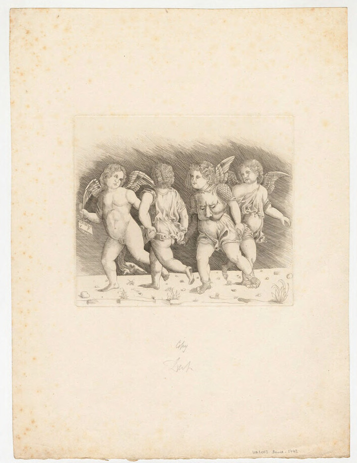 Four dancing cupids