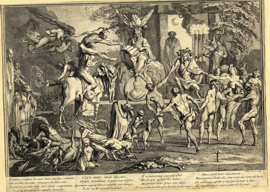 Witches' Sabbath at night