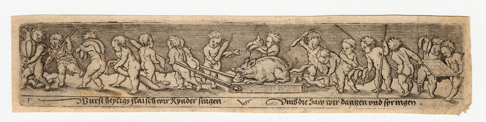 Triumphal procession with a pig