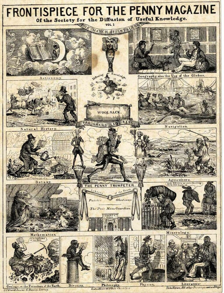 Frontispiece for the Penny Magazine