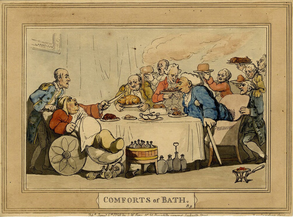 Comforts of Bath. Plate 9