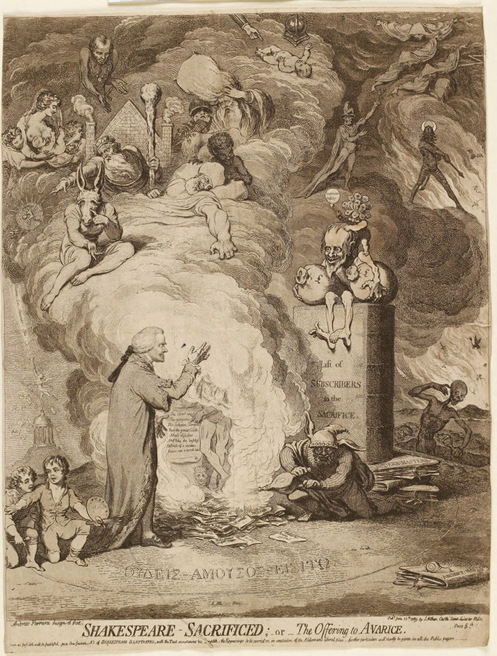 Shakespeare sacrificed, or The Offering to Avarice