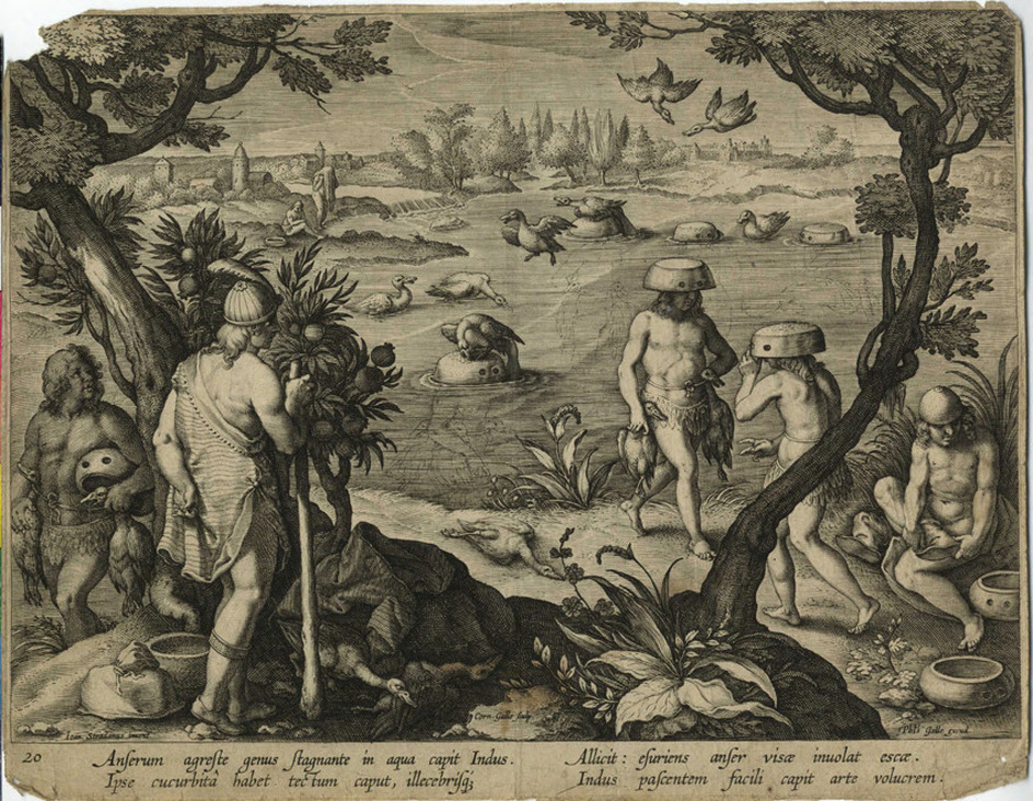 Indians hunting ducks