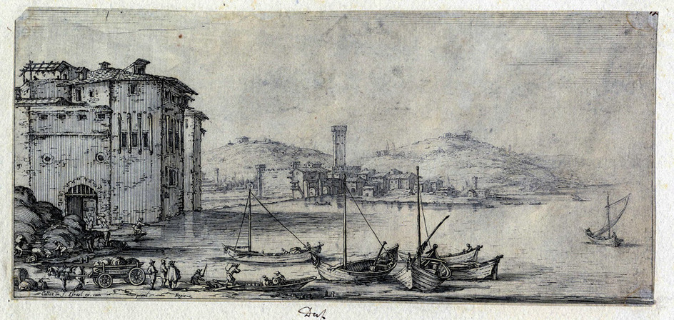 The shipment of the goods, from the series of the landscapes for Giovanni de Medici