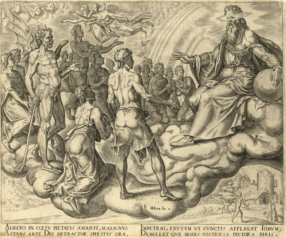 The sons of God, Satan amongst them, present themselves before the Lord