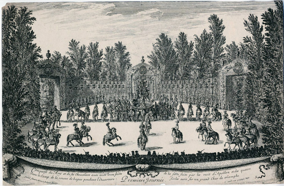 First day, the king and his court in the camp before the opening